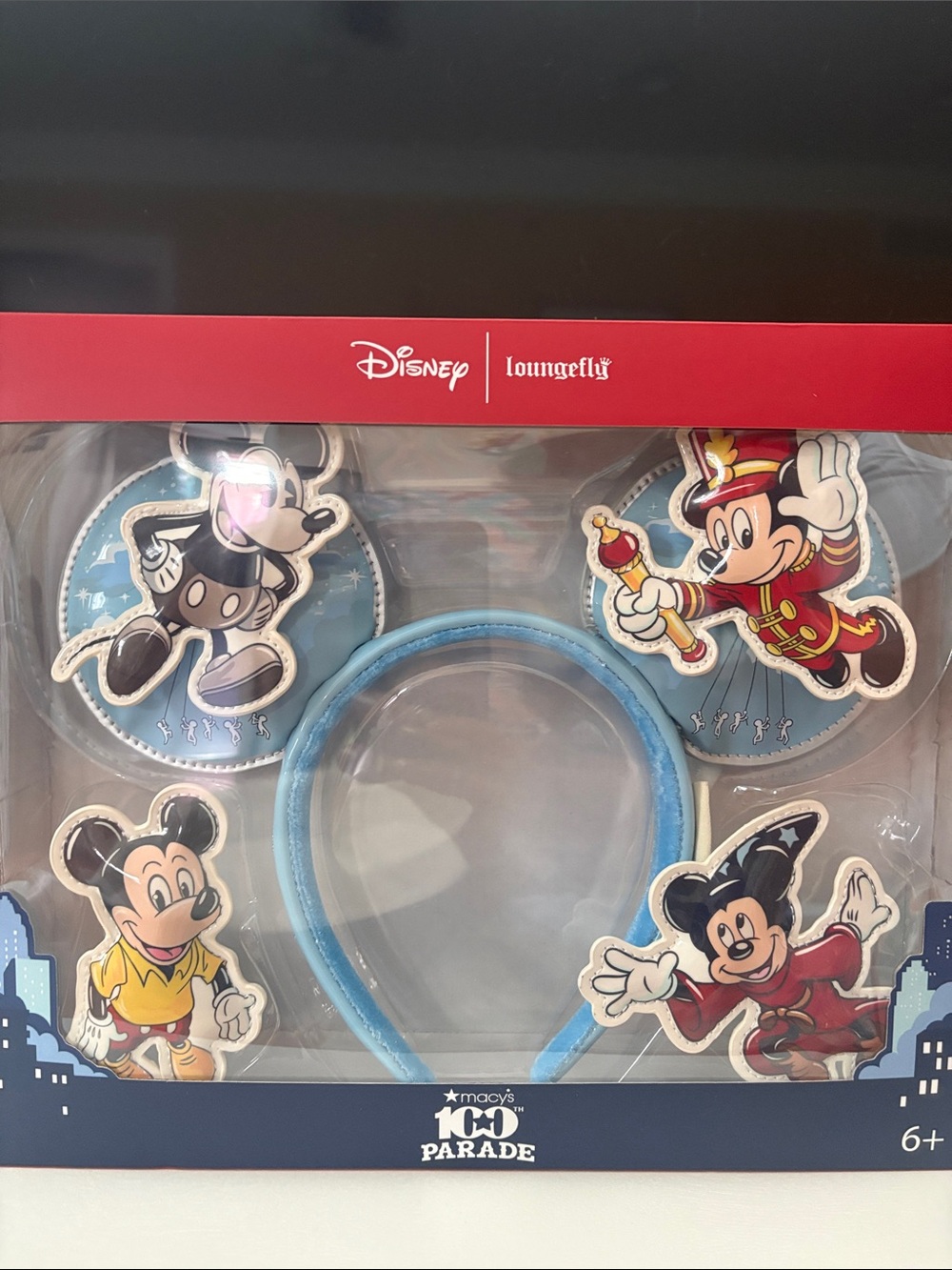 Disney Loungefly Macy’s 100th Sorcerer Mickey Interchangeable Ear Headband
